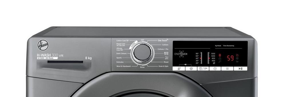 Hoover H3W58TGGE 8kg 1500 Spin Washing Machine with NFC Connection Graphite | Atlantic Electrics