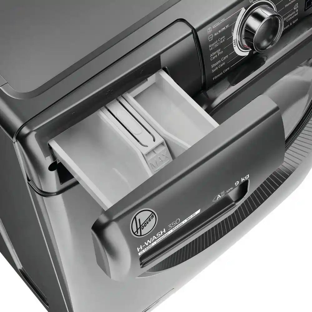 HOOVER H3WPS496TMRR6 1400 SPIN 9KG WASHING MACHINE - Graphite | Atlantic Electrics - 40456498315487 