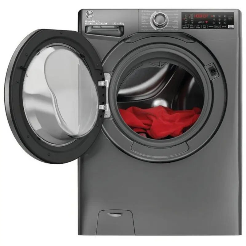 HOOVER H3WPS496TMRR6 1400 SPIN 9KG WASHING MACHINE - Graphite | Atlantic Electrics - 40456498217183 