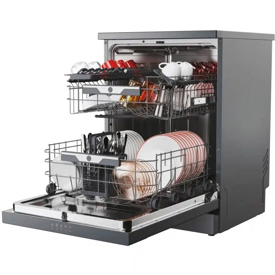 Hoover HF4C7L0A 60cm Dishwasher in 14 Place Settings - Graphite | Atlantic Electrics - 40547384230111 