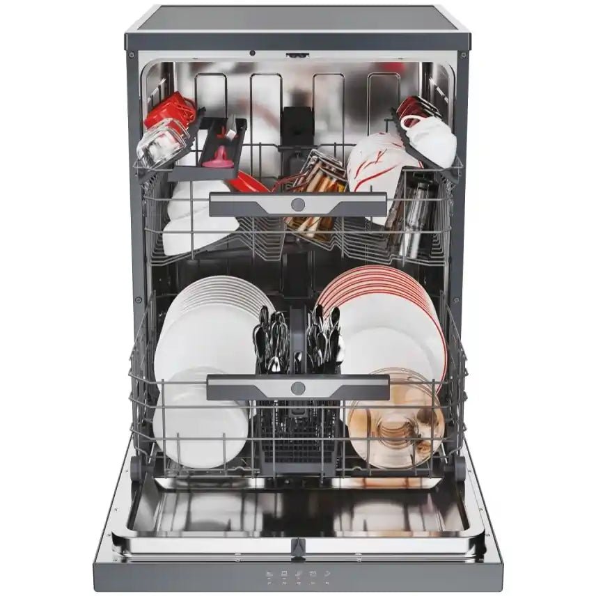Hoover HF4C7L0A 60cm Dishwasher in 14 Place Settings - Graphite | Atlantic Electrics - 40547384164575 