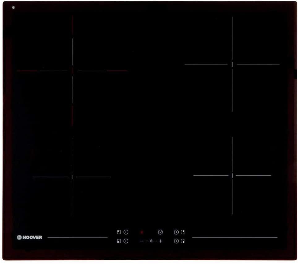 Hoover HH64DB3T 60cm Four Zone Ceramic Hob With Double Zone - Black | Atlantic Electrics