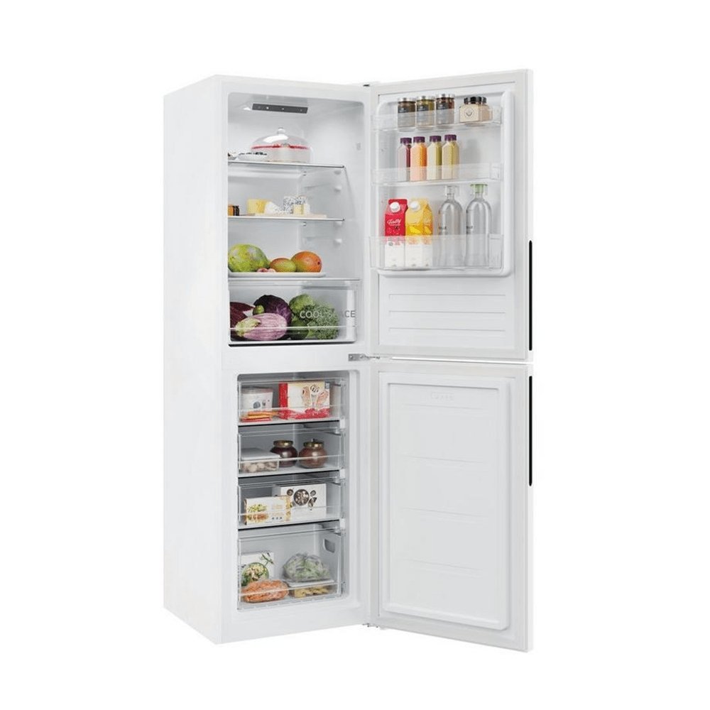 Hoover HVT3CLFCKIHW 54.5cm Static Fridge Freezer White | Atlantic Electrics - 39477906637023 