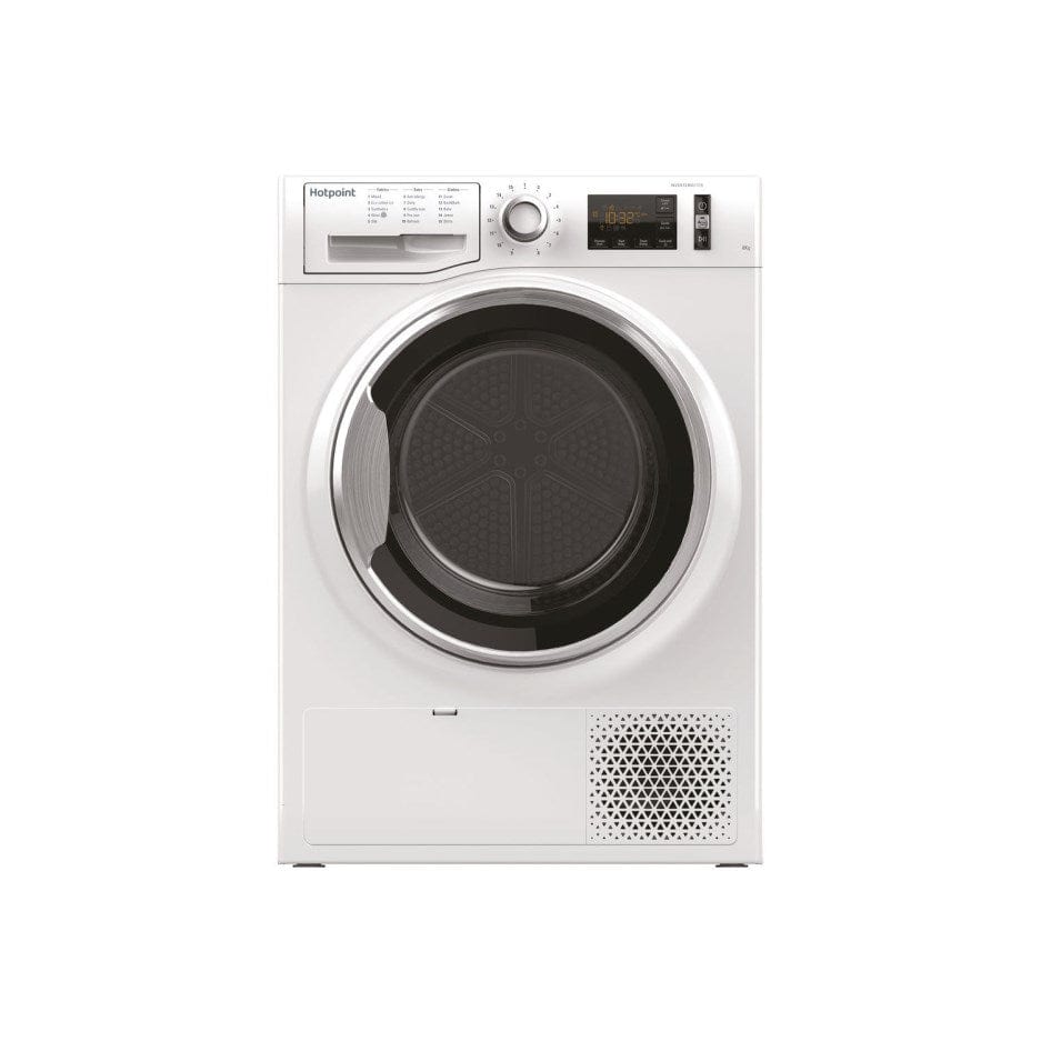 Hotpoint ActiveCare NTM1182XBUK 8Kg Heat Pump Tumble Dryer - White | Atlantic Electrics - 39477910667487 