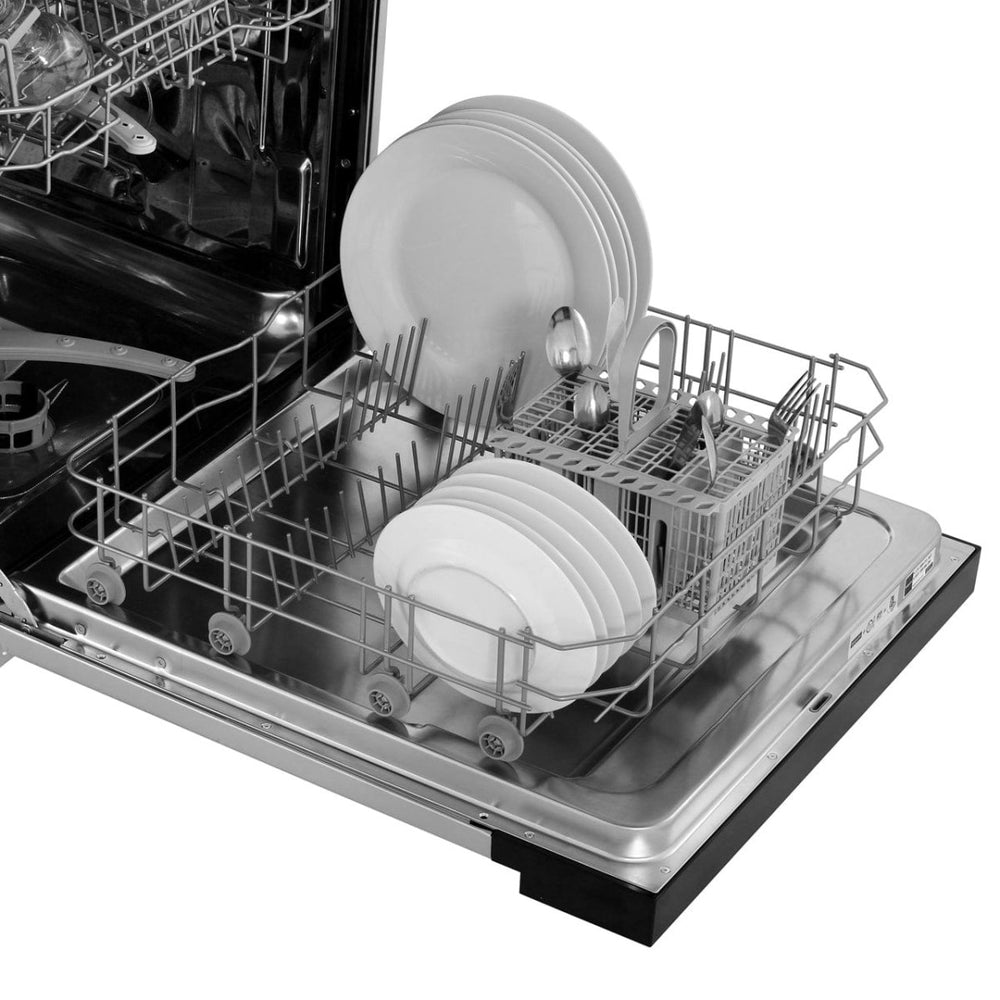 Hotpoint Aquarius HBC2B19XUK Semi Integrated Standard Dishwasher - Stainless Steel Control Panel with Fixed Door Fixing Kit - Atlantic Electrics - 39477913616607 