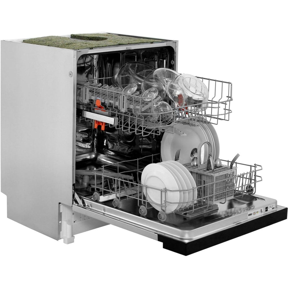 Hotpoint Aquarius HBC2B19XUK Semi Integrated Standard Dishwasher - Stainless Steel Control Panel with Fixed Door Fixing Kit - Atlantic Electrics - 39477912994015 