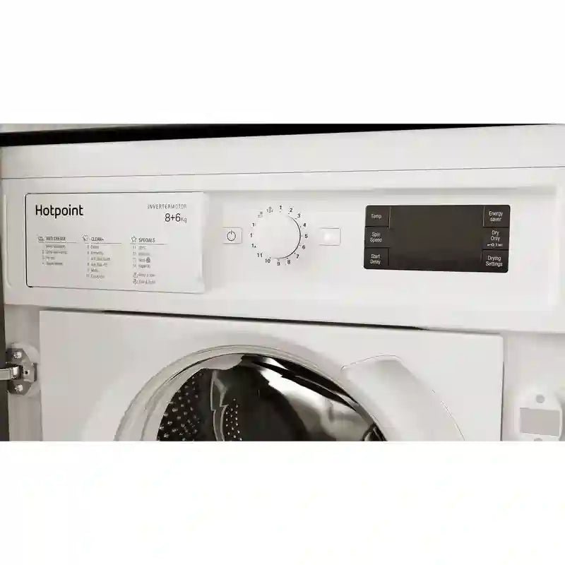 Hotpoint BIWDHG861485UK Integrated Washer Dryer 8Kg / 6Kg 1400 rpm - White - Atlantic Electrics - 40556246106335 
