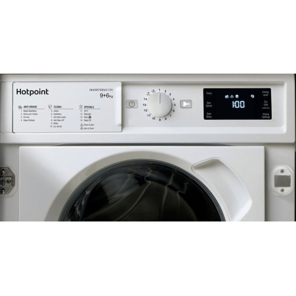 Hotpoint BIWDHG961484 9kg Wash 6kg Dry Integrated Washer Dryer With Quiet Inverter Motor - Atlantic Electrics - 39477907292383 
