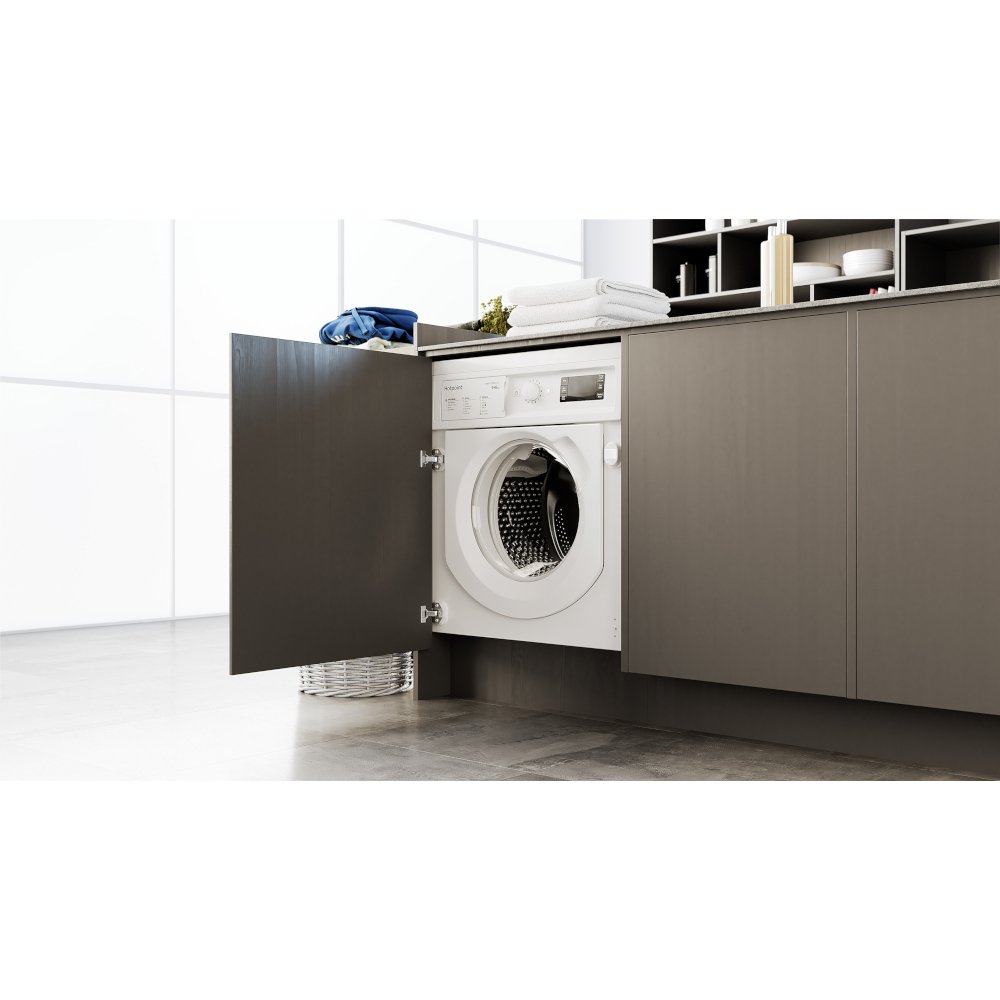 Hotpoint BIWDHG961485UK Integrated 9Kg / 6Kg Washer Dryer with 1400 rpm - White - Atlantic Electrics - 40338604228831 