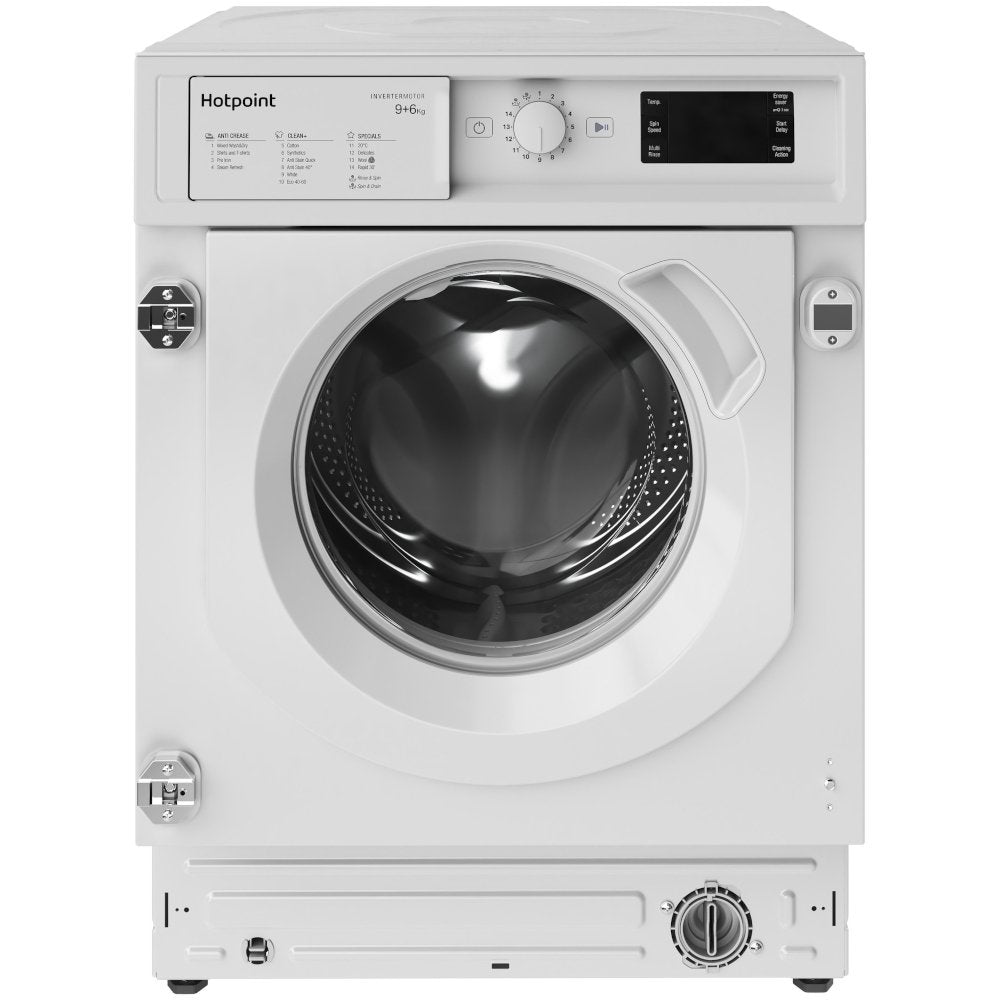 Hotpoint BIWDHG961485UK Integrated 9Kg / 6Kg Washer Dryer with 1400 rpm - White | Atlantic Electrics - 40338603966687 
