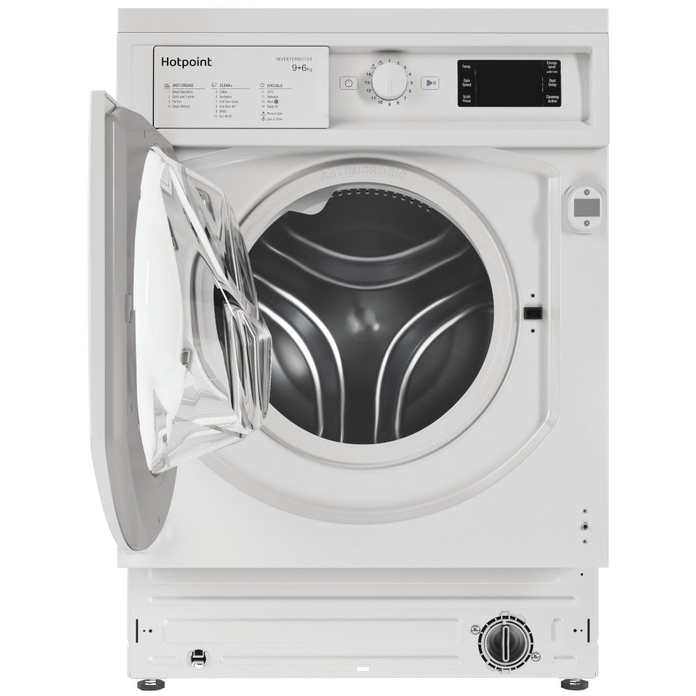 Hotpoint BIWDHG961485UK Integrated 9Kg / 6Kg Washer Dryer with 1400 rpm - White - Atlantic Electrics - 40338604196063 