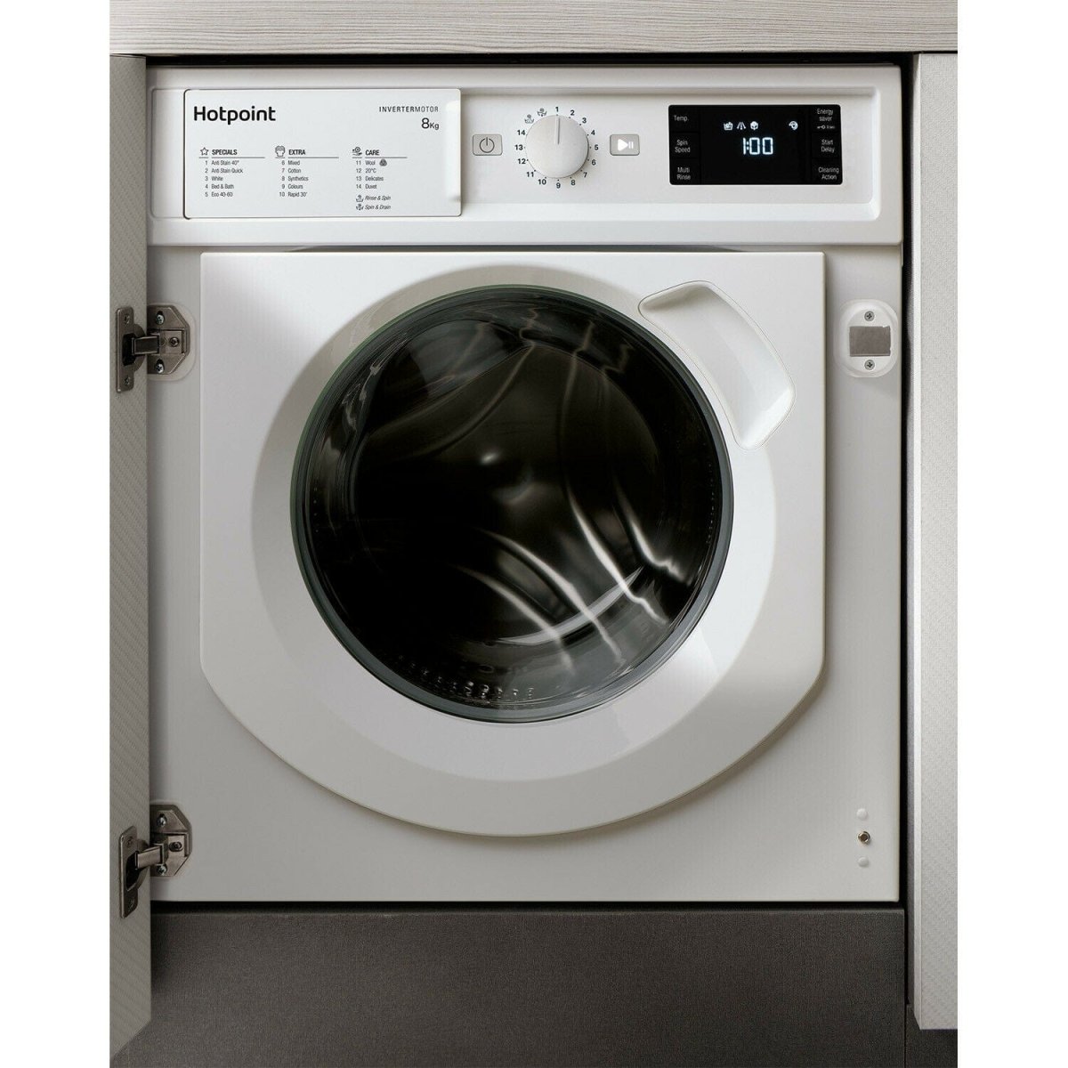 Hotpoint BIWMHG81484UK Integrated 8Kg Washing Machine with 1400 rpm | Atlantic Electrics