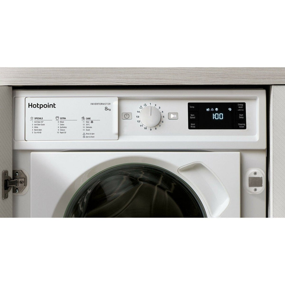 Hotpoint BIWMHG81484UK Integrated 8Kg Washing Machine with 1400 rpm - A+++ Rated - Atlantic Electrics - 39477908340959 