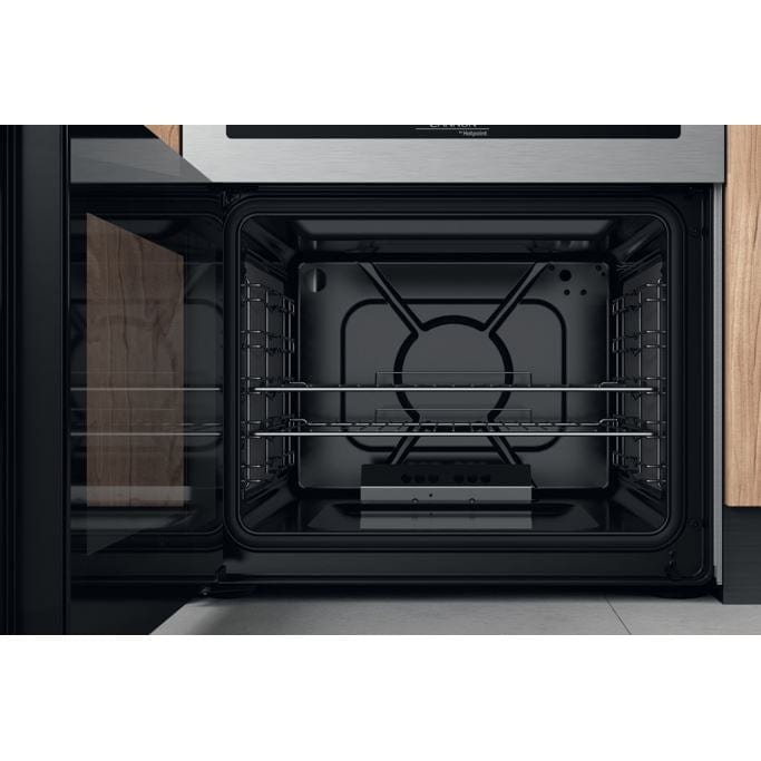 Hotpoint Cannon CD67G0CCX 60cm Double Oven Gas Cooker Twin Cavity Oven Hob Stainless Steel Inox - Atlantic Electrics - 39477911912671 