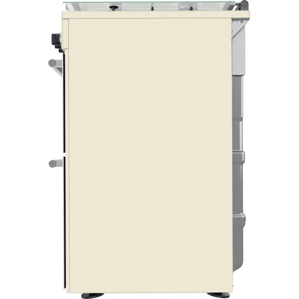 Hotpoint CD67G0C2CJ 60cm Gas Cooker in Cream Twin Cavity Oven Gas Hob Jasmin Cream | Atlantic Electrics