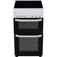 Thumbnail Hotpoint Cloe HD5V92KCW 50cm Electric Cooker with Ceramic Hob - 39477914435807