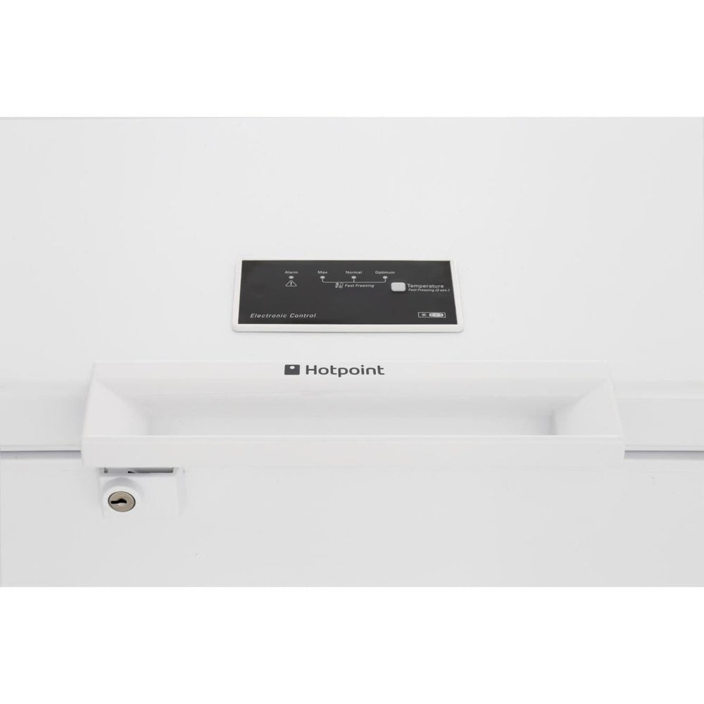Hotpoint CS1A400HFMFA 390L Low Frost Chest Freezer 141cm Wide - White - Atlantic Electrics - 39477914271967 