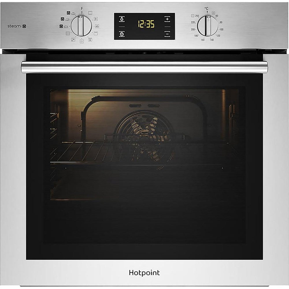 Hotpoint FA4S544IXH 71 Litre Built-in Multifunction Steam Oven - Stainless Steel | Atlantic Electrics - 39477916532959 