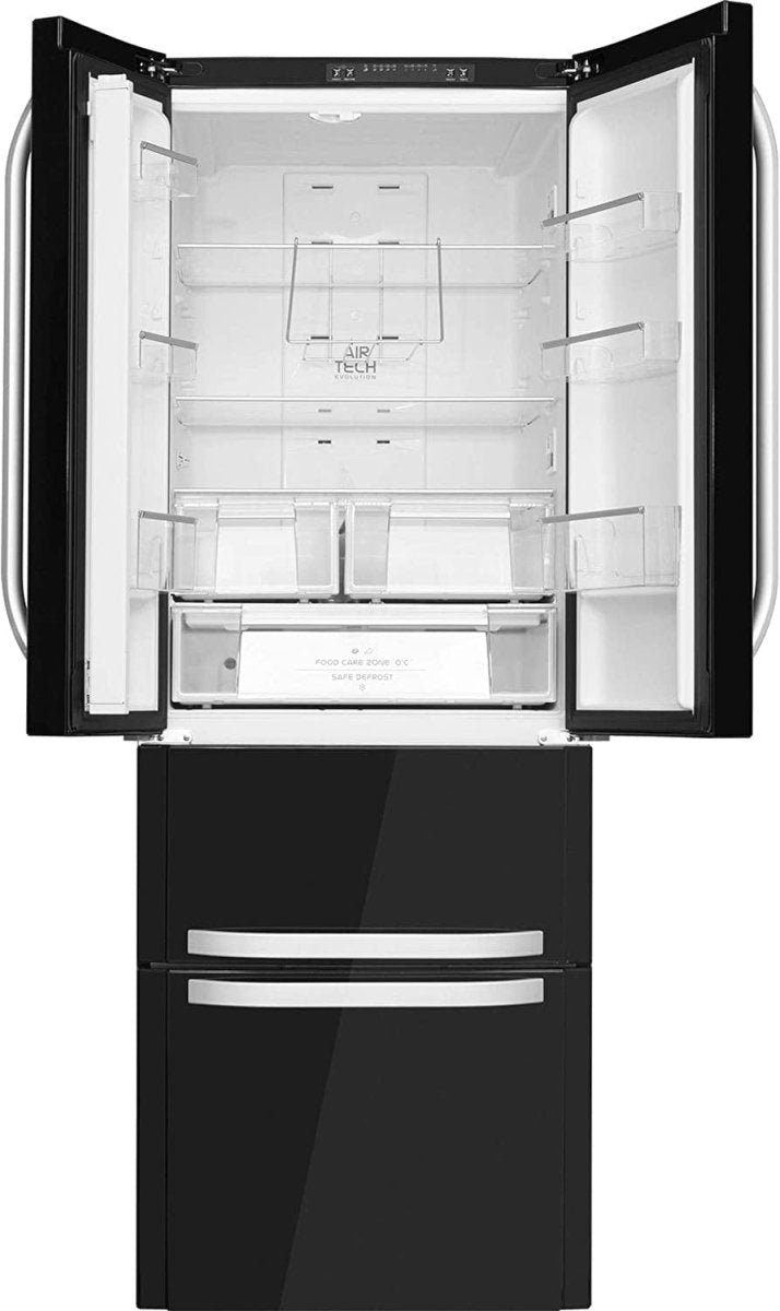 Hotpoint FFU4DK Quadrio 70cm Frost Free Freestanding Fridge Freezer - Black - Atlantic Electrics - 39477919056095 
