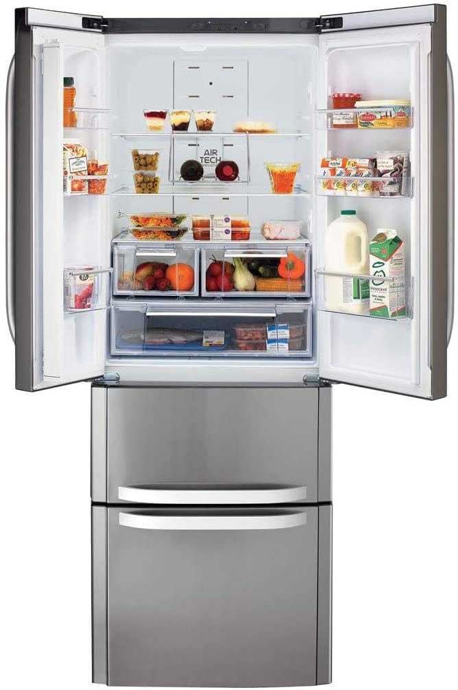 Hotpoint FFU4DX Quadrio 70cm Frost Free Freestanding Fridge Freezer - Inox | Atlantic Electrics - 39477918564575 