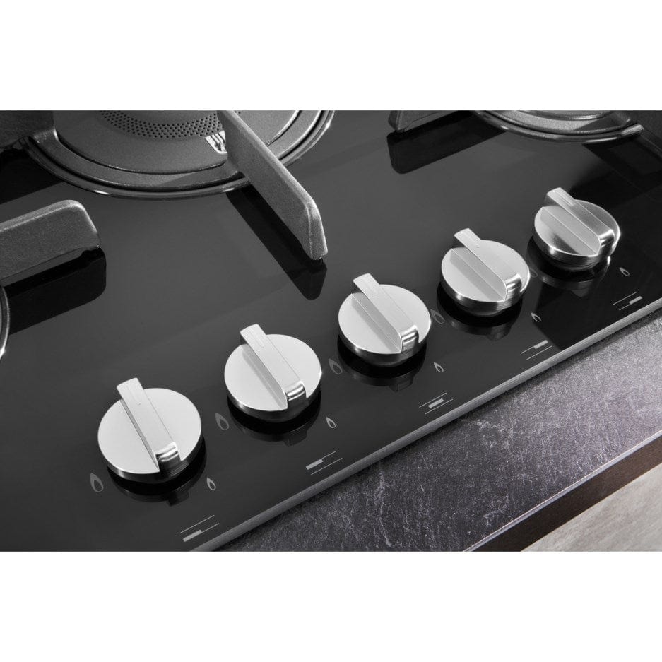Hotpoint FTGHG751D-H 75cm Five Burner Gas Hob - Black | Atlantic Electrics