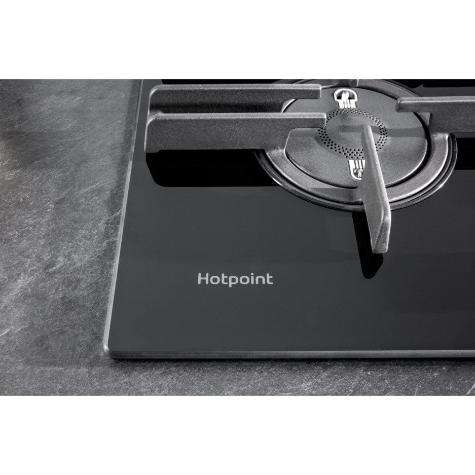 Hotpoint FTGHG751D-H 75cm Five Burner Gas Hob - Black | Atlantic Electrics