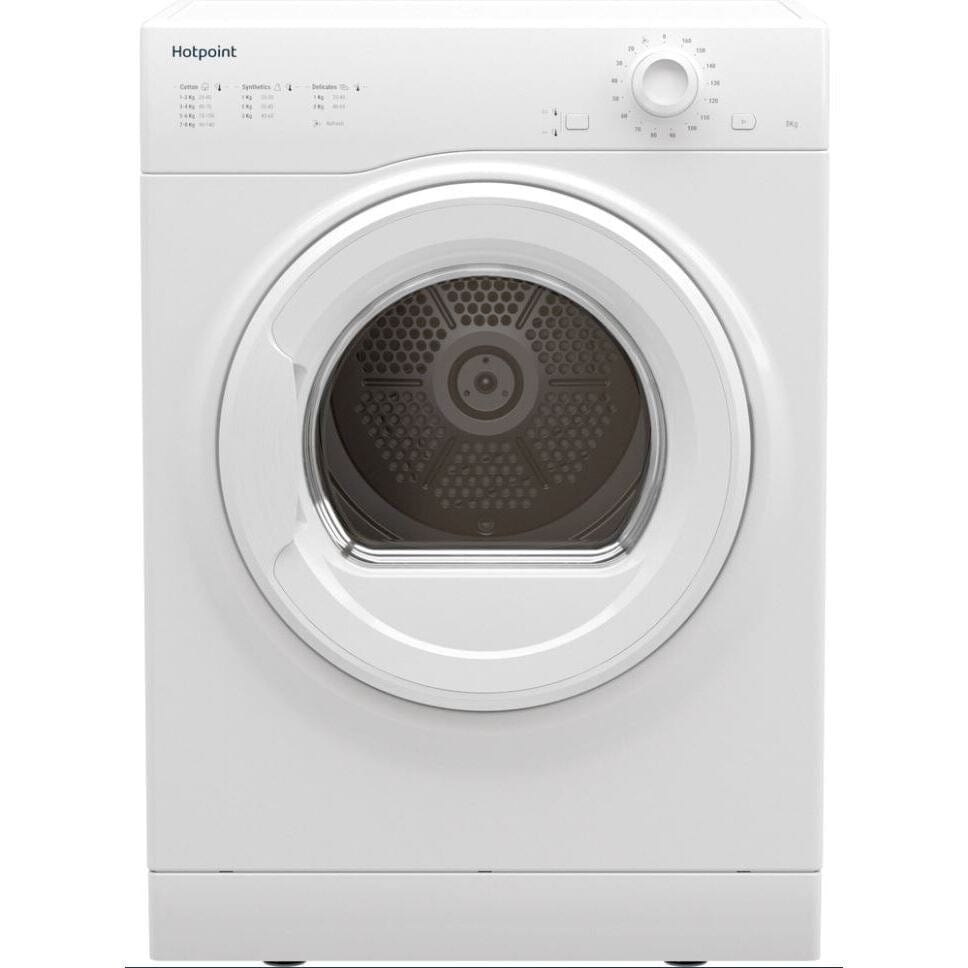 Hotpoint H1D80WUK 8Kg Freestanding Air vented Tumble Dryer in White - Atlantic Electrics - 39477920530655 