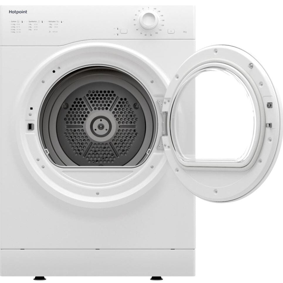 Hotpoint H1D80WUK 8Kg Freestanding Air vented Tumble Dryer in White | Atlantic Electrics - 39477920596191 