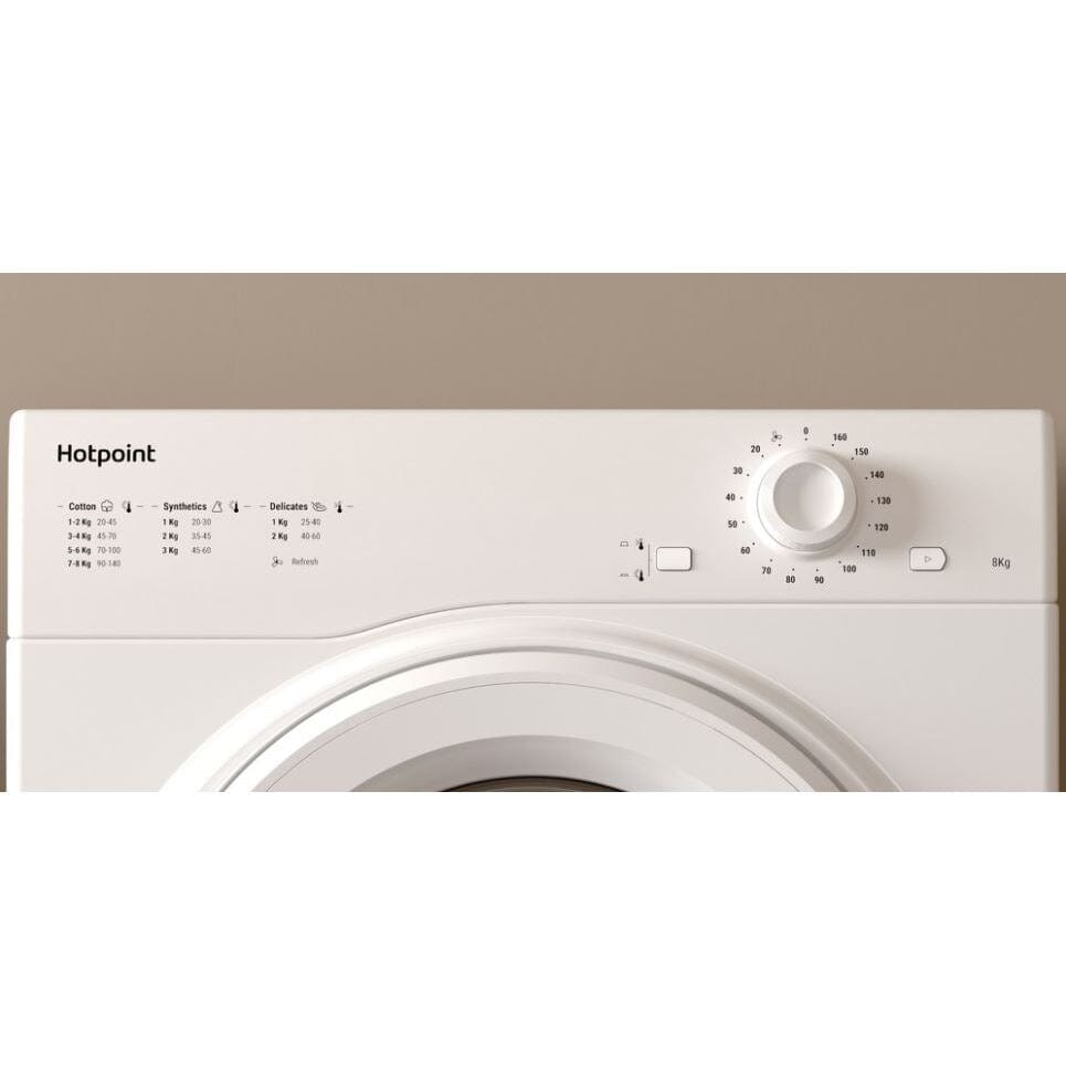 Hotpoint H1D80WUK 8Kg Freestanding Air vented Tumble Dryer in White | Atlantic Electrics