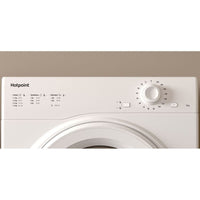 Thumbnail Hotpoint H1D80WUK 8Kg Freestanding Air vented Tumble Dryer in White - 39477920628959