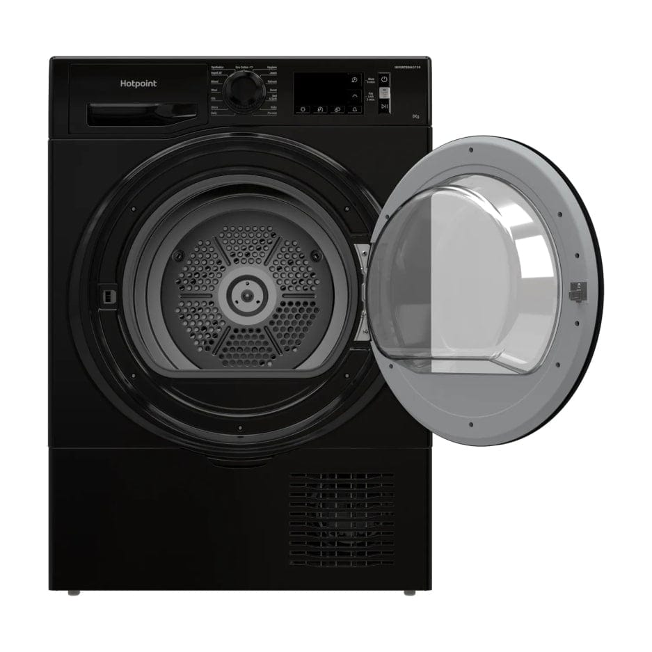 Hotpoint H3D81BUK 8kg Freestanding Condenser Tumble Dryer - Black - Atlantic Electrics - 39477921743071 