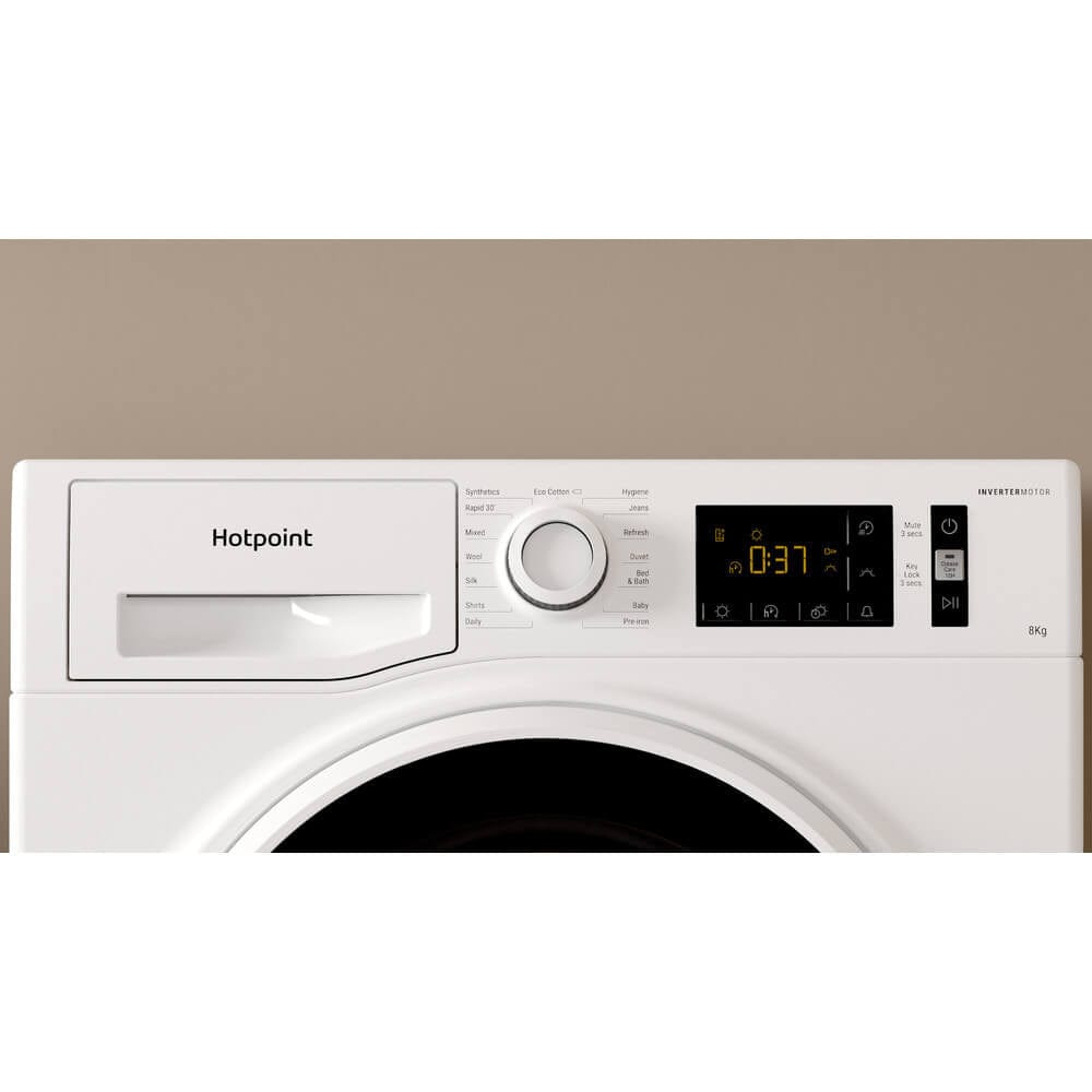 Hotpoint H3D81WBUK 8KG Condenser Tumble Dryer - White - Atlantic Electrics - 39477923512543 