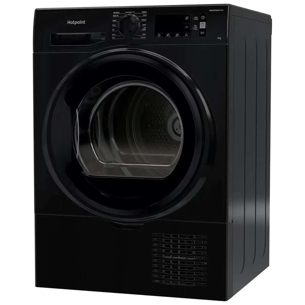 Hotpoint H3D91BUK 9Kg Freestanding Condenser Tumble Dryer - Black | Atlantic Electrics - 40743657472223 