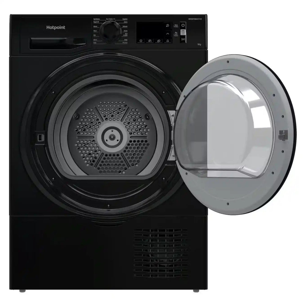 Hotpoint H3D91BUK 9Kg Freestanding Condenser Tumble Dryer - Black - Atlantic Electrics - 40743657504991 