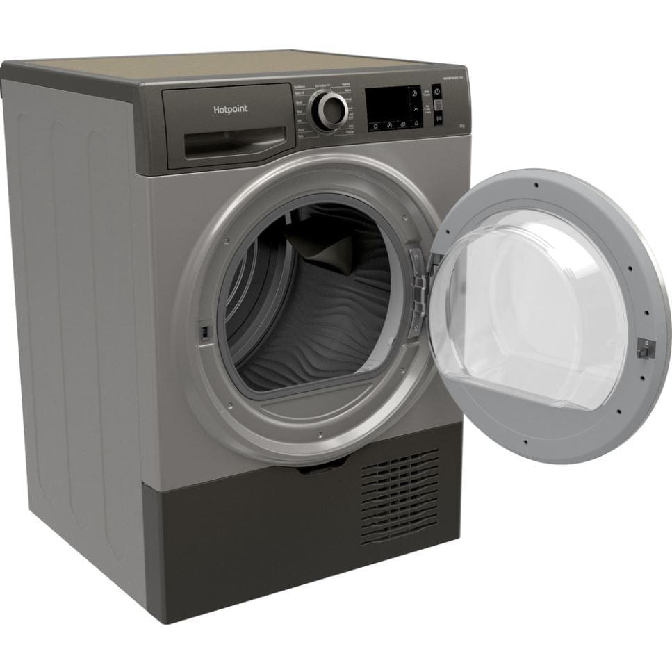 Hotpoint H3D91GSUK Freestanding Condenser Tumble Dryer 9kg Graphite | Atlantic Electrics - 39477923152095 