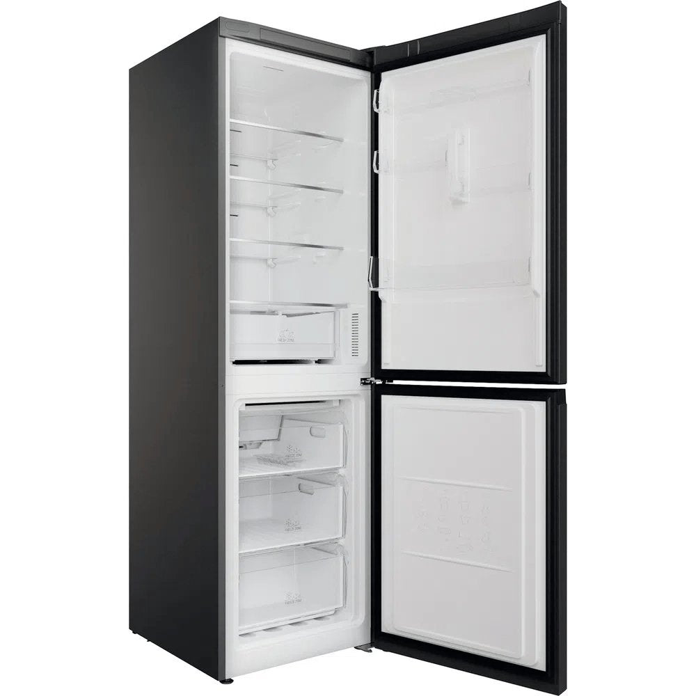 Hotpoint H5X82OSK 335 Litre Freestanding Frost Free Fridge Freezer, 59.6cm Wide - Silver Black | Atlantic Electrics - 39477924626655 