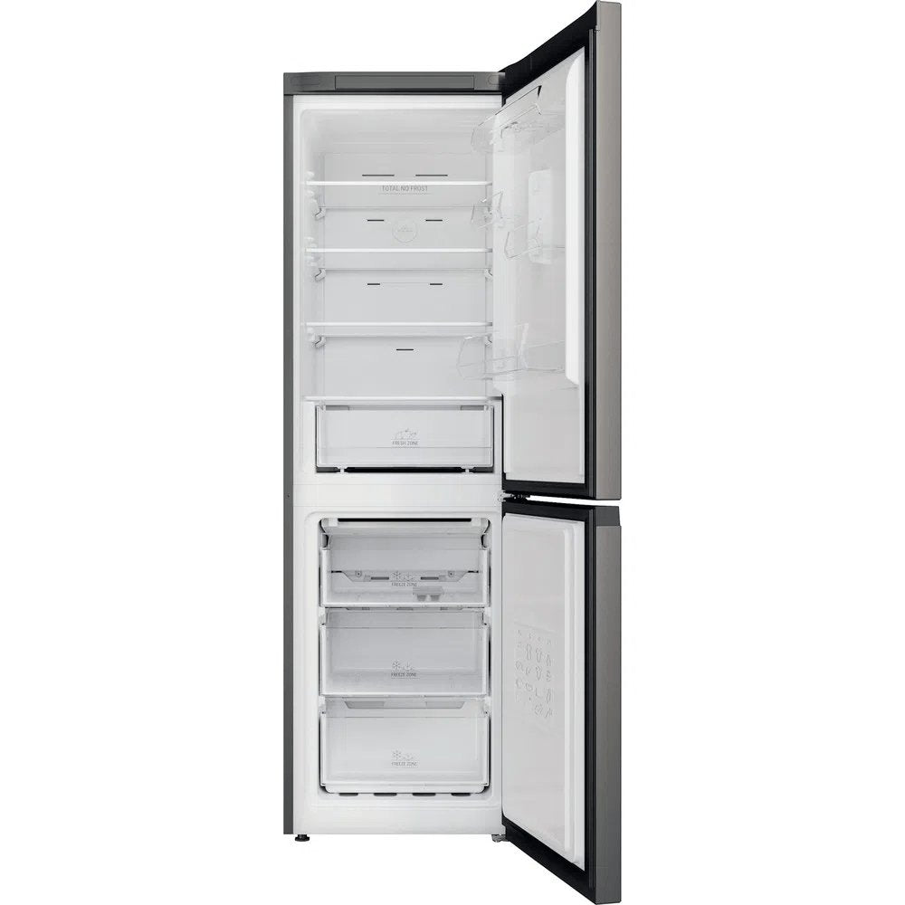 Hotpoint H5X82OSK 335 Litre Freestanding Frost Free Fridge Freezer, 59.6cm Wide - Silver Black | Atlantic Electrics
