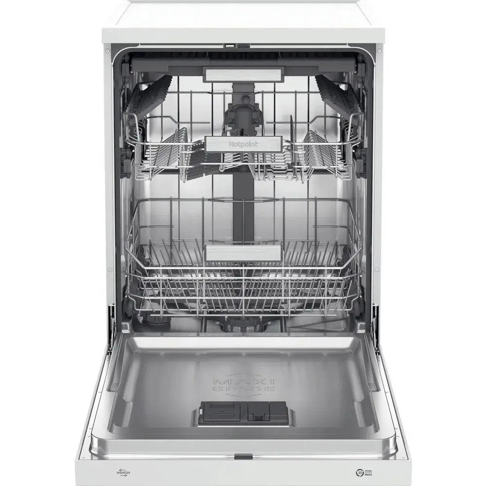 Hotpoint H7FHS41 Dishwasher, ActiveDry, 15 Place Settings, 60cm Wide - White - Atlantic Electrics - 40157505847519 