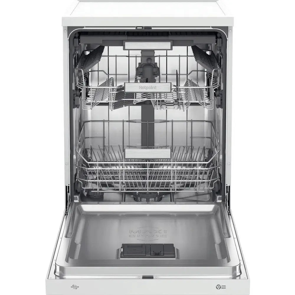 Hotpoint H7FHS41 Dishwasher, ActiveDry, 15 Place Settings, 60cm Wide - White | Atlantic Electrics