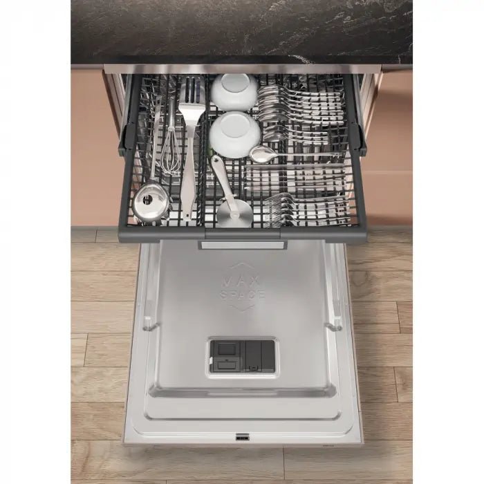 Hotpoint H7FHS51X 60cm Dishwasher in Silver 15 Place Setting B Rated - Silver - Atlantic Electrics - 40452163928287 