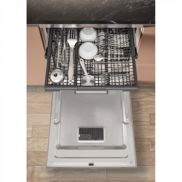Hotpoint H7FHS51X 60cm Dishwasher in Silver 15 Place Setting B Rated - Silver | Atlantic Electrics