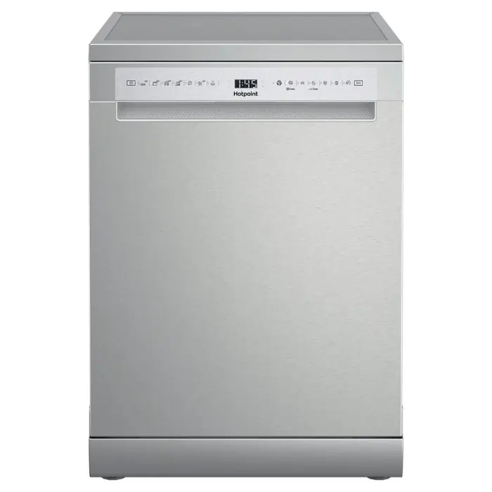 Hotpoint H7FHS51X 60cm Dishwasher in Silver 15 Place Setting B Rated - Silver - Atlantic Electrics - 40452163797215 