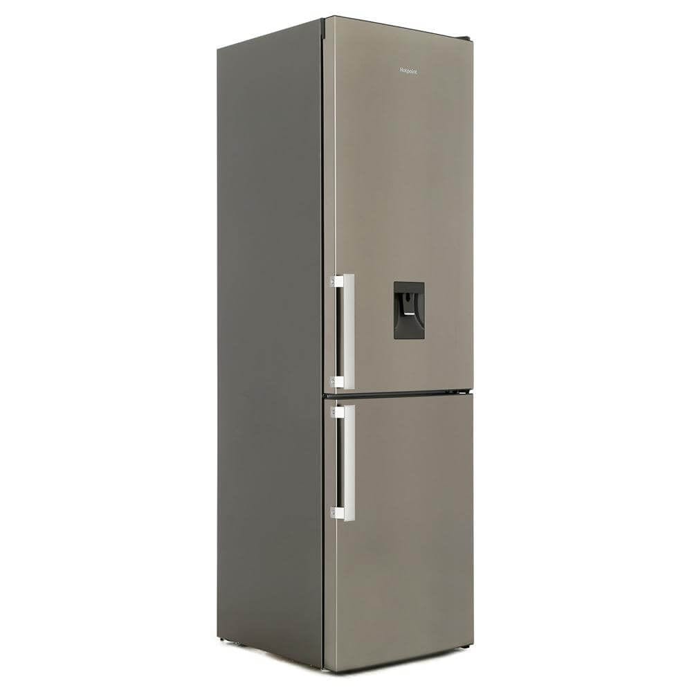 Hotpoint H7T911AMXHAQUA 360 Litre Freestanding Fridge Freezer 70-30 Split Water Dispenser 60cm Wide - Inox - Atlantic Electrics - 39477924298975 