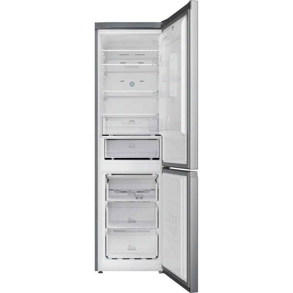 Hotpoint H7X93TSX 367 Litre Freestanding Frost Free Fridge Freezer, 59.6cm Wide - Satin Stainless Steel | Atlantic Electrics - 39477927739615 