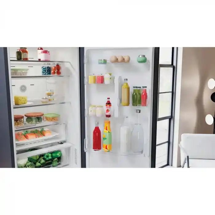 Hotpoint H7X93TSXM Freestanding Frost Free 60/40 Fridge Freezer in Saturn Steel - Stainless Steel | Atlantic Electrics - 40456499134687 