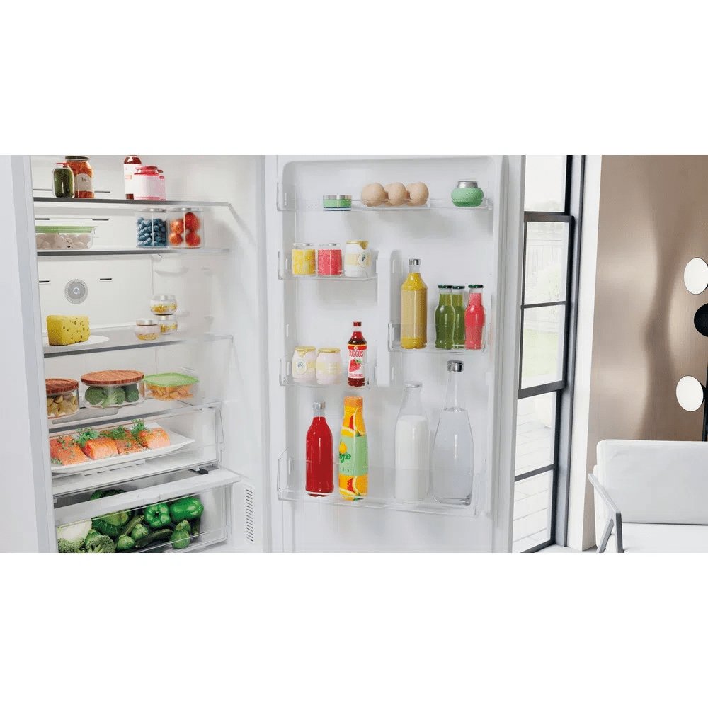 Hotpoint H7X93TW 367 Litre Freestanding Frost Free Fridge Freezer, 59.6cm Wide - White | Atlantic Electrics - 39477928231135 