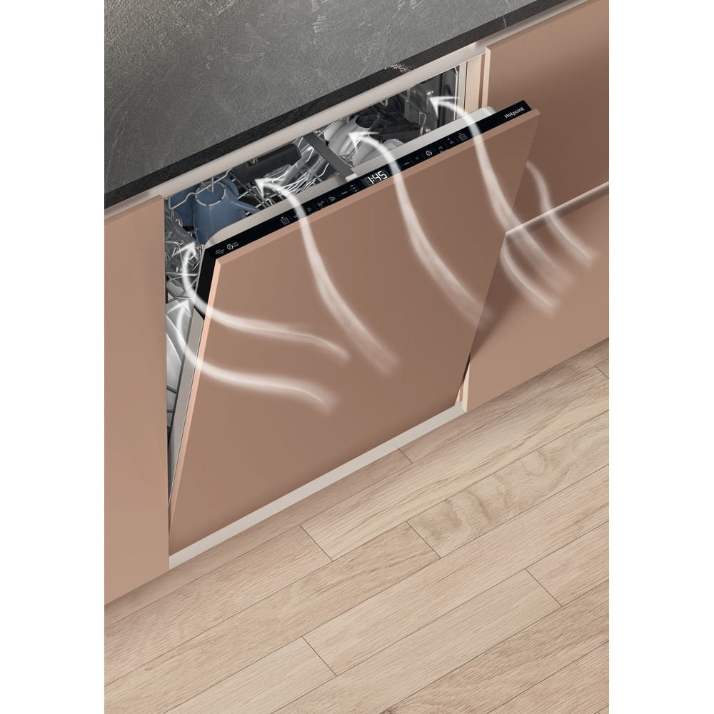 Hotpoint H8IHT59LSUK 14 place settings Built-In Fully Integrated Dishwasher - Black | Atlantic Electrics - 40626208538847 