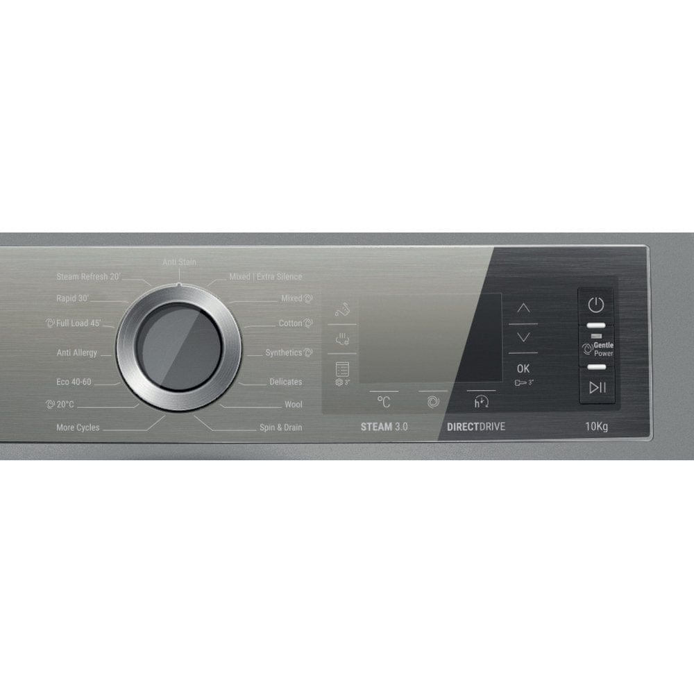 Hotpoint H8W046SBUK 10Kg Freestanding Washing Machine with 1400 Rpm, 59.9cm Wide - Silver | Atlantic Electrics