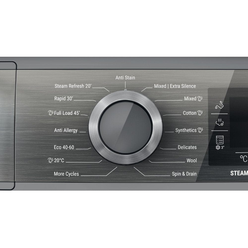 Hotpoint H8W046SBUK 10Kg Freestanding Washing Machine with 1400 Rpm, 59.9cm Wide - Silver | Atlantic Electrics - 39477929214175 