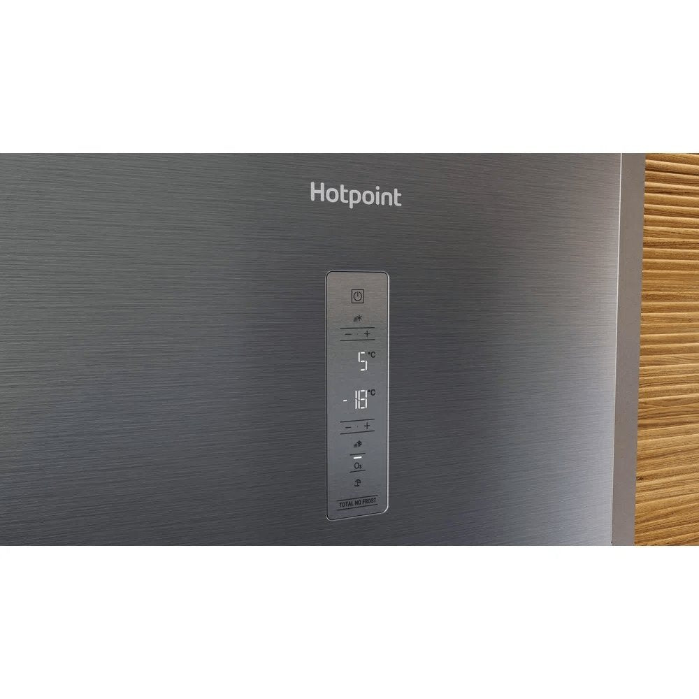 Hotpoint H9X94TSX 367 Litre Freestanding Fridge Freezer, Frost Free, 59.6cm Wide - Satin Stainless Steel | Atlantic Electrics